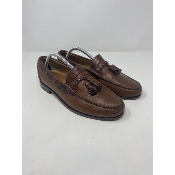Allen Edmonds Shoes Mens Size 9.5D Brown Leather Tassel Loafers Dress Made USA main image 10